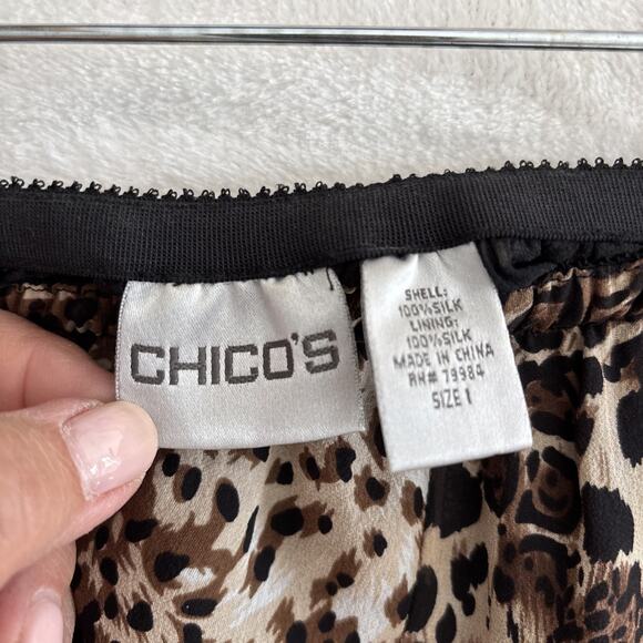 Chico's Animal Print Midi Skirt - Brown and Black - Picture 2 of 7